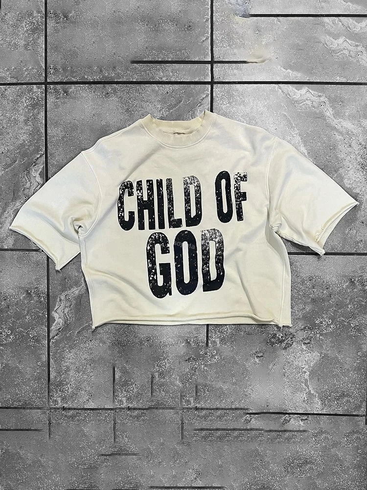 Sopula Vintage Child Of God Graphic Cropped T-Shirt