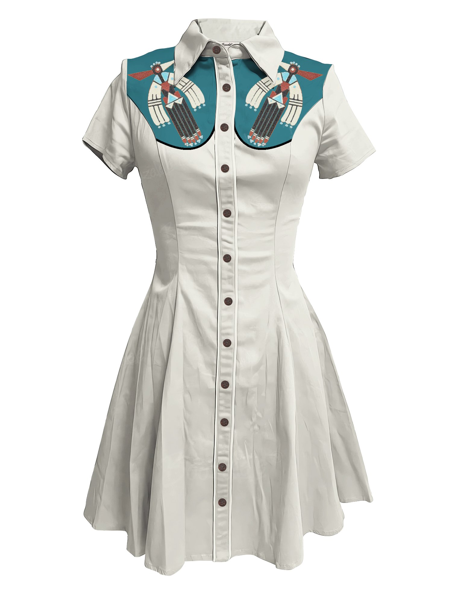 Blue Thunderbird Navajo Inspiration - 100% Cotton Dress