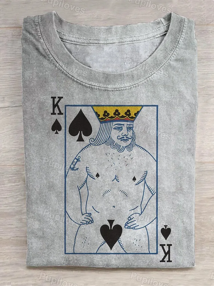 Pupiloves Pupiloves  Solitaire King of Spades Art T-shirt