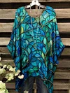 Unisex Leaf Glass Abstract Print Design T Shirt