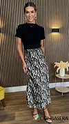 Melvina Zebra Print Midi Skirt