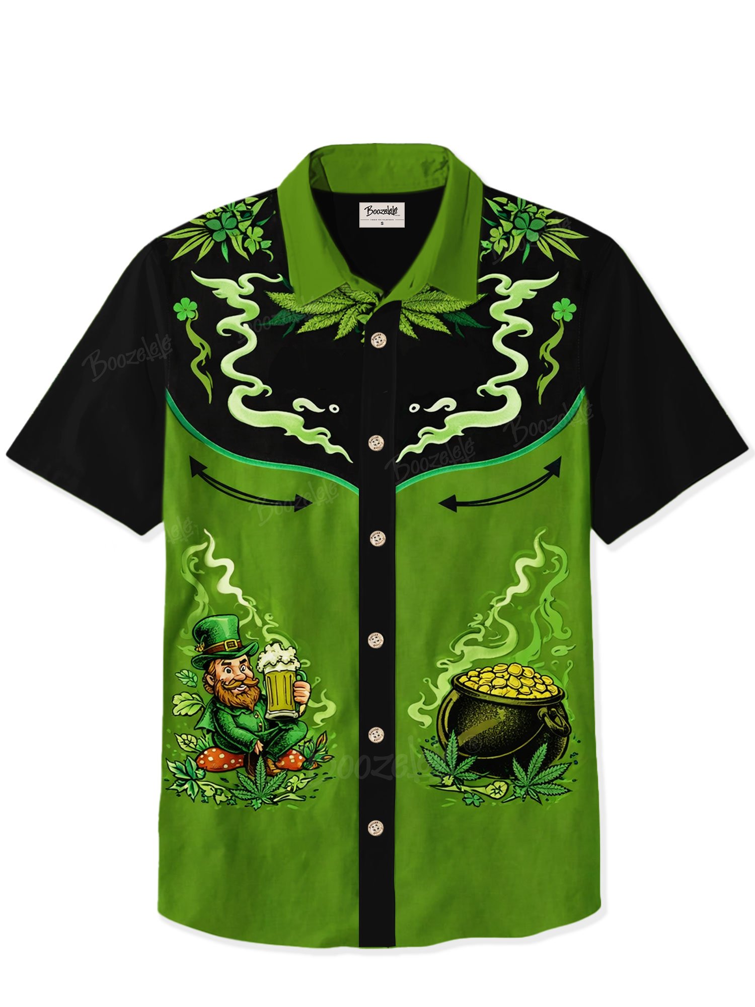 St. Patrick'S Day Beer Festival Men Drinking Pattern Shirt- 100% Cotton Shirt