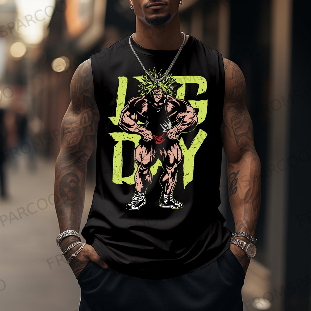 Men's Anime Print Ultimate Gym Tank Top