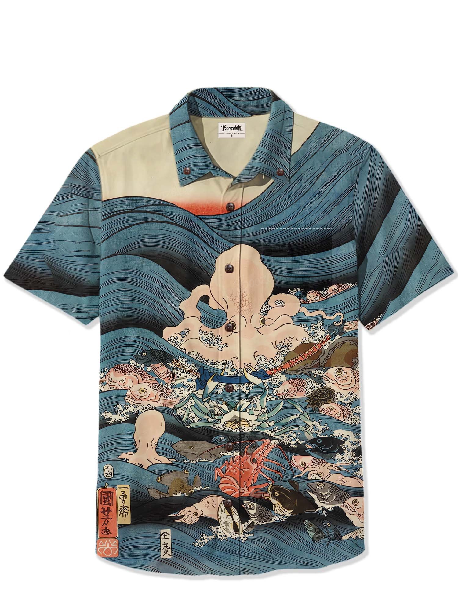 Ukiyo-E Classic Art Ocean - 100% Cotton Shirt