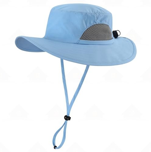 Home Prefer Kids Sun Hat Wide Brim Fishing Safari Hat UPF 50 Protection Bucket Hats for Boys Girls Breathable Summer Beach Hat