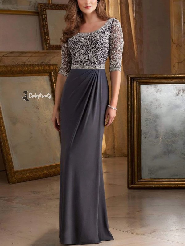 Round Neck Sequined Maxi Dress