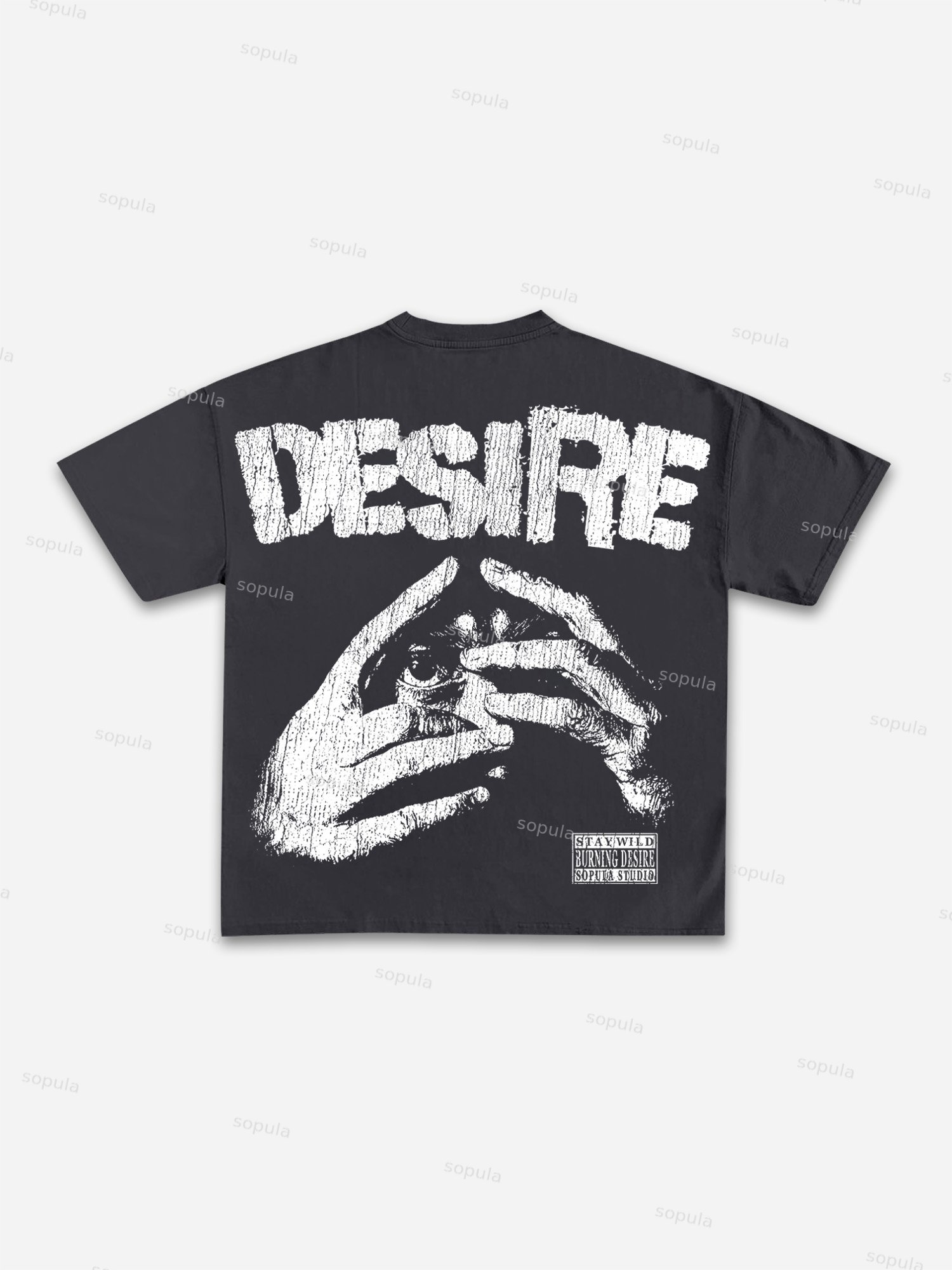 Sopula Desire Abstract Portrait Print Cotton T-shirt