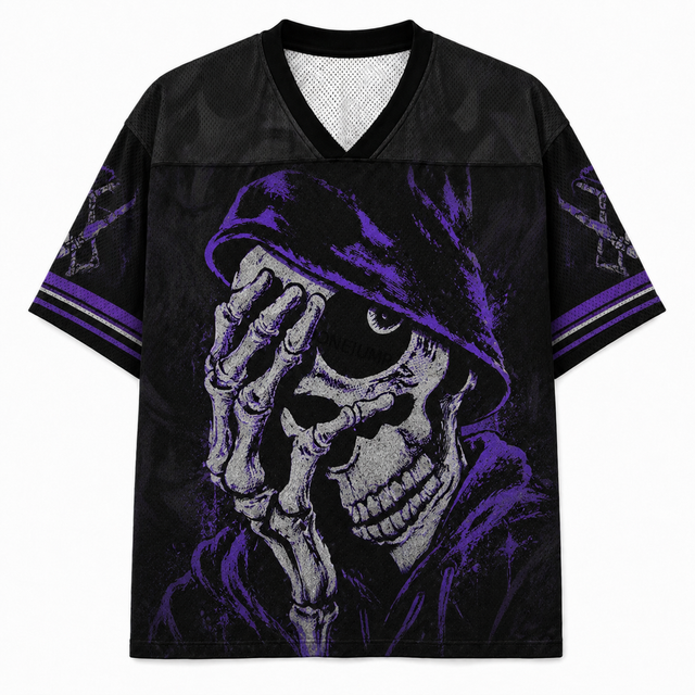 Street Purple Phantom Skull Short Sleeve Jersey