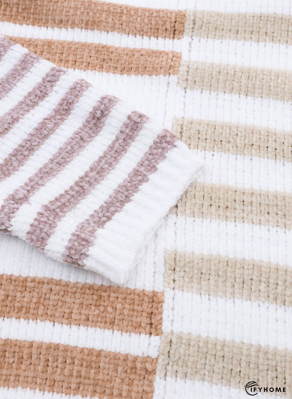 Color Block Drop Shoulder Pullover Striped Sweater | IFYHOME