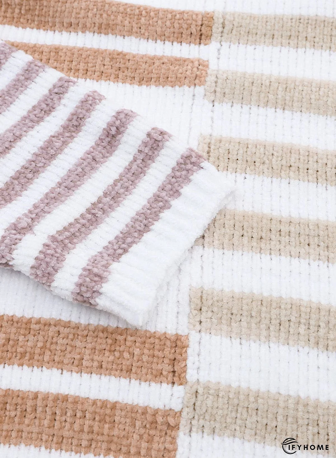 Color Block Drop Shoulder Pullover Striped Sweater | IFYHOME