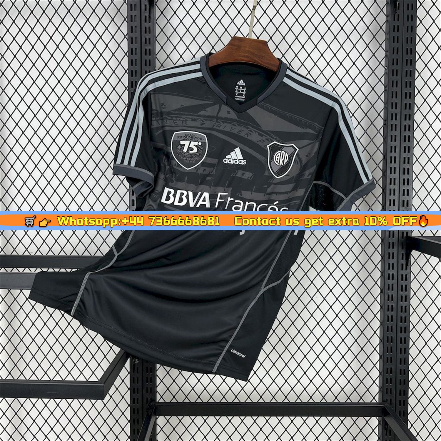 Retro River Plate 2013-14 70th Anniversary Black Jersey