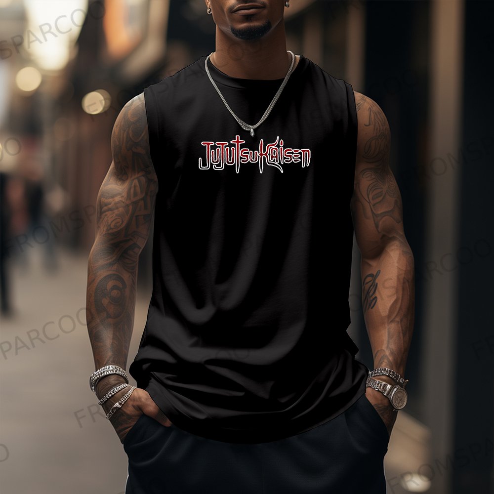 Oversized Casual Jujutsu Kaisen Anime Large Print Tank Top