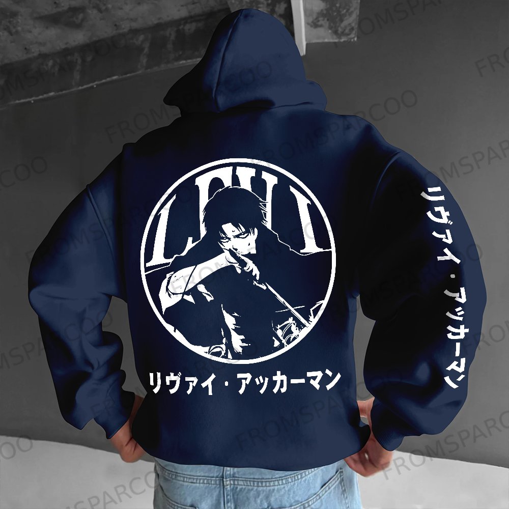 Unisex Oversized Attack on Titan Anime Print Hoodie