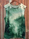 Landscaping Nature Art Print Casual Short Sleeve T-Shirt