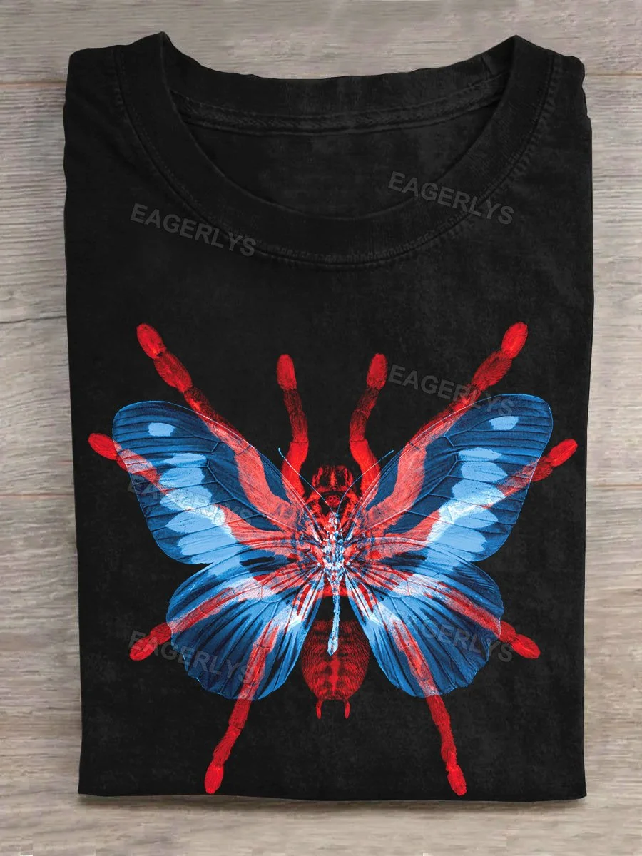 Eagerlys Spider Butterfly Ghosting T-shirt Eagerlys