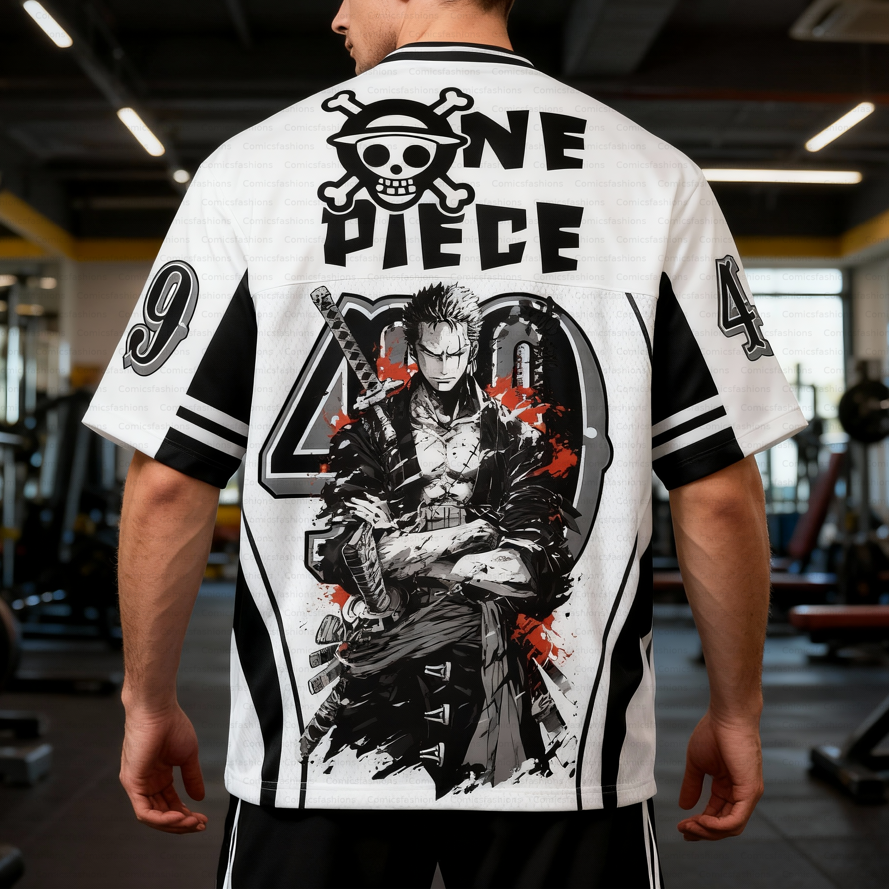 Unisex Anime Retro Mesh Sports Jersey T-Shirt