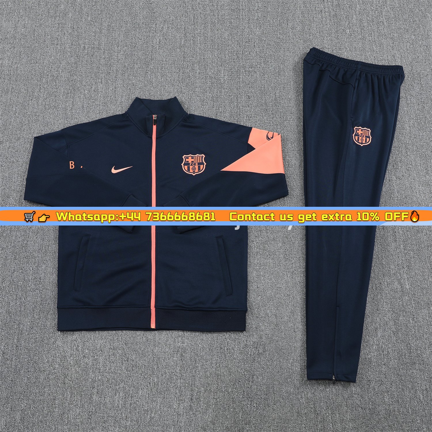 B.A.R.S.A 25-26 Jacket Training Tracksuit - Black Orange Jackets & Black Pants
