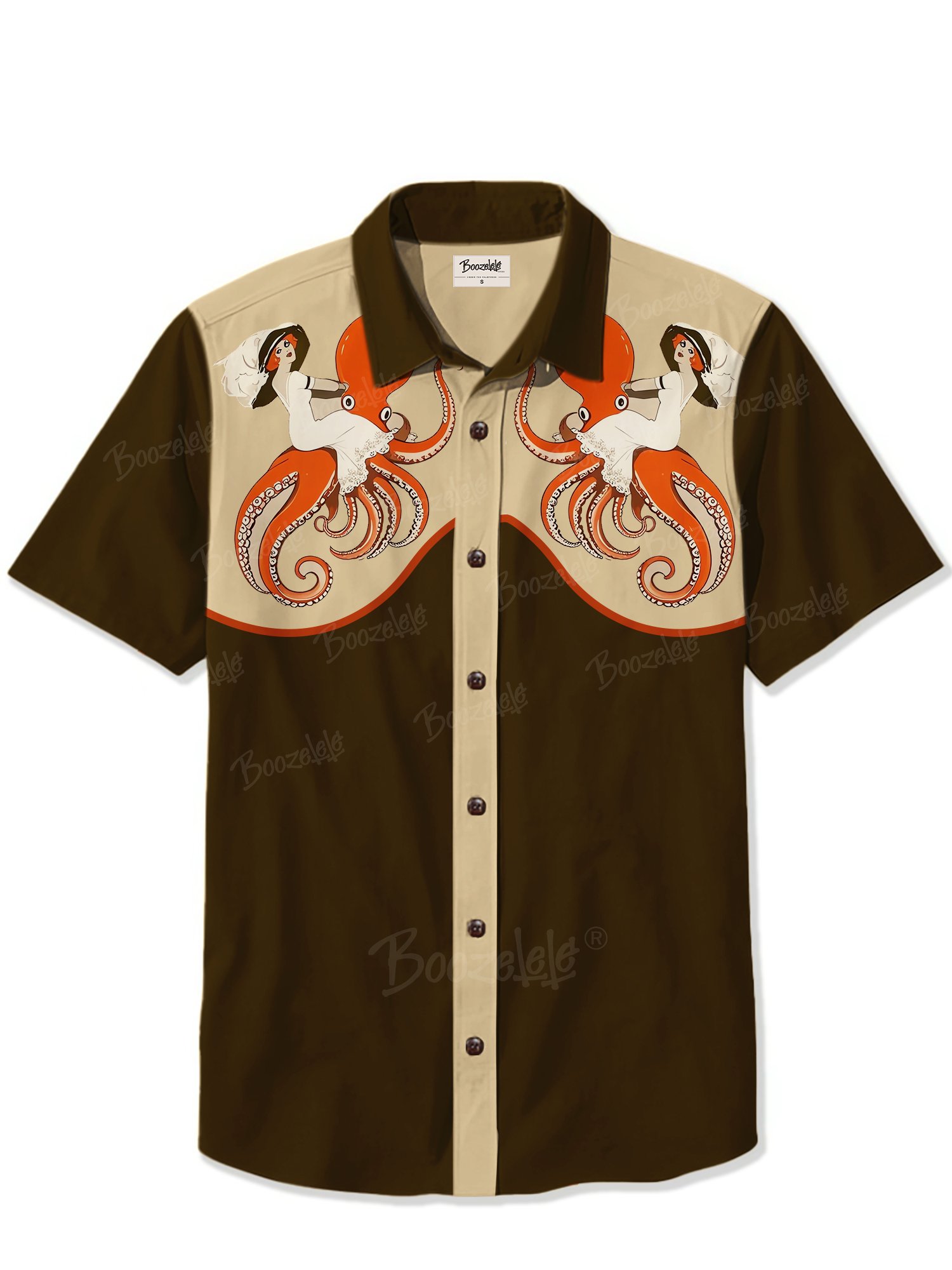 Retro Octopus Girl - 100% Cotton Shirt