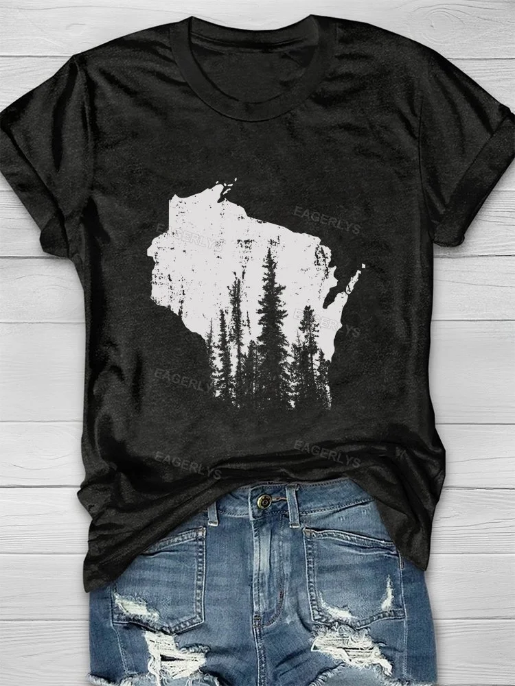 Eagerlys Wisconsin State T-shirt Eagerlys