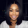 Black Bob Virgin Hair Short Straight Wigs
