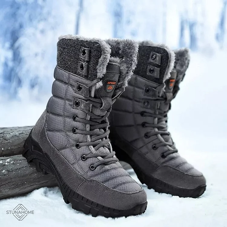 Men's Winter Mid-Calf fur Boots  Stunahome.com