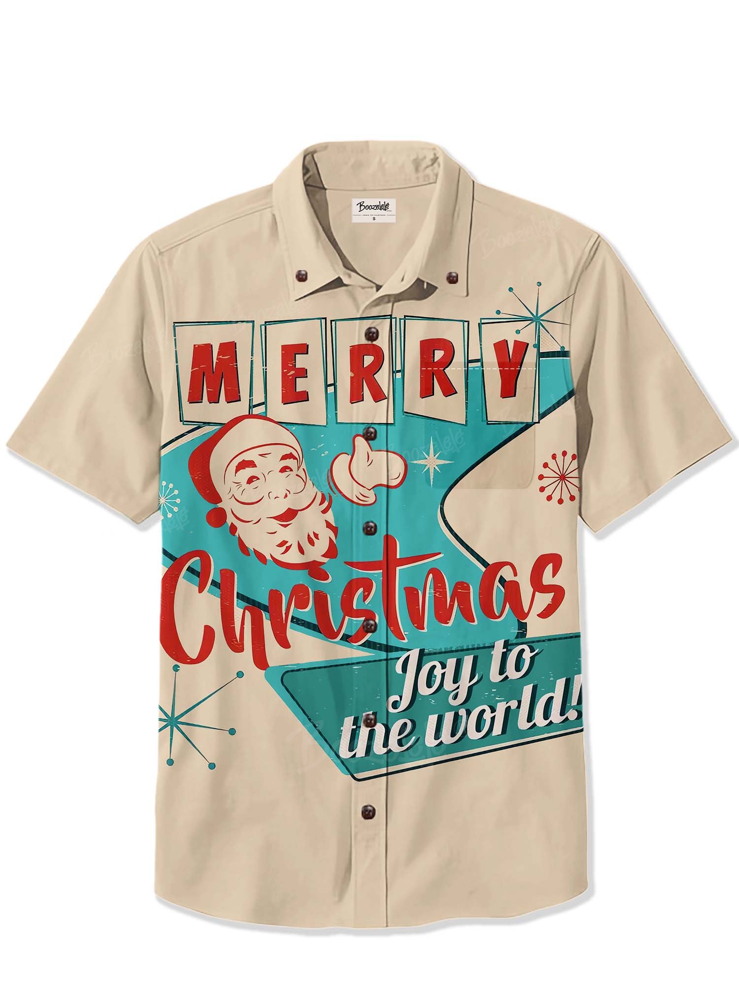 Vintage Atomic Christmas Santa  - 100% Cotton Shirt