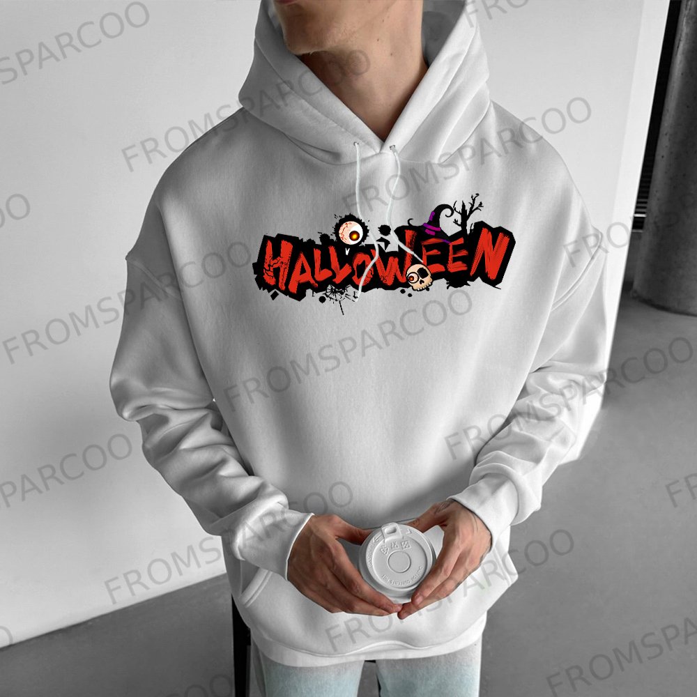 Unisex Casual Halloween Graphic Print Hoodie