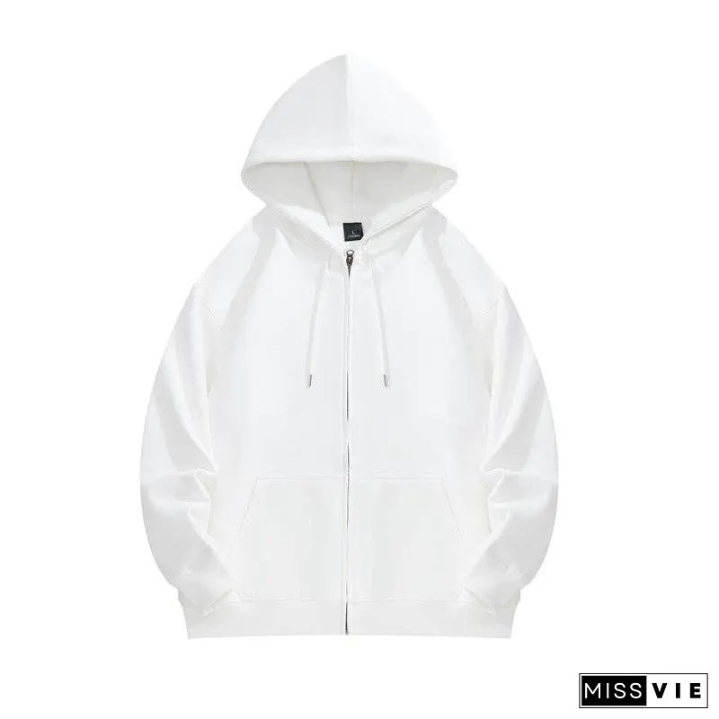 Ladies Zip Open Hoodie Long Sleeves Sweatshirt J400K