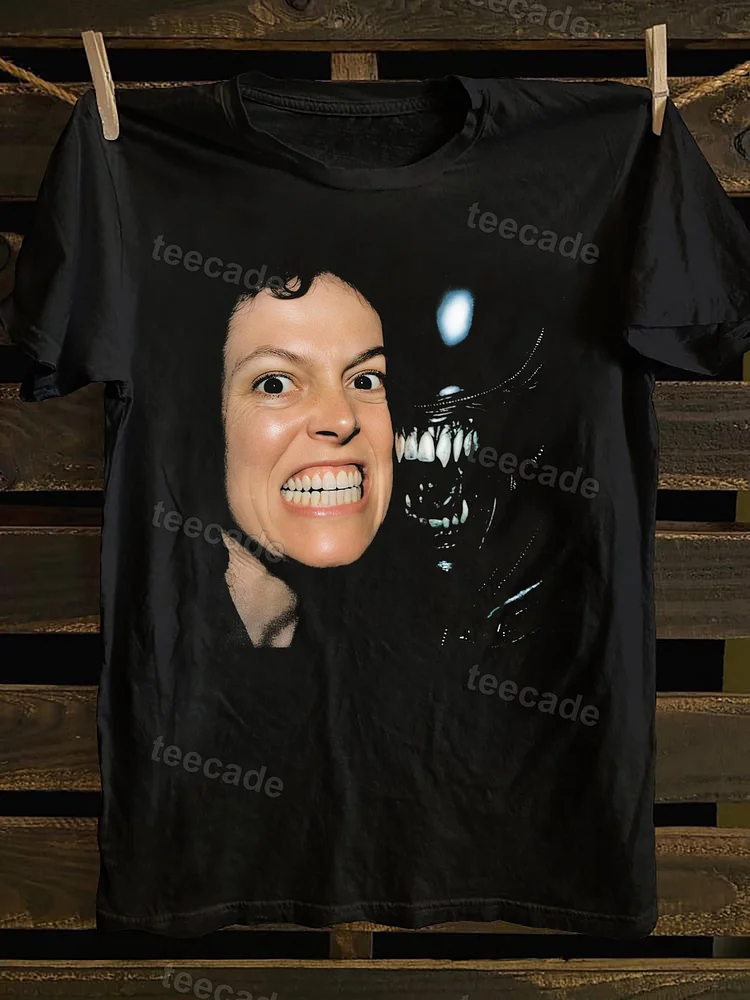 Teecade Teecade Alien Art Print T-shirt