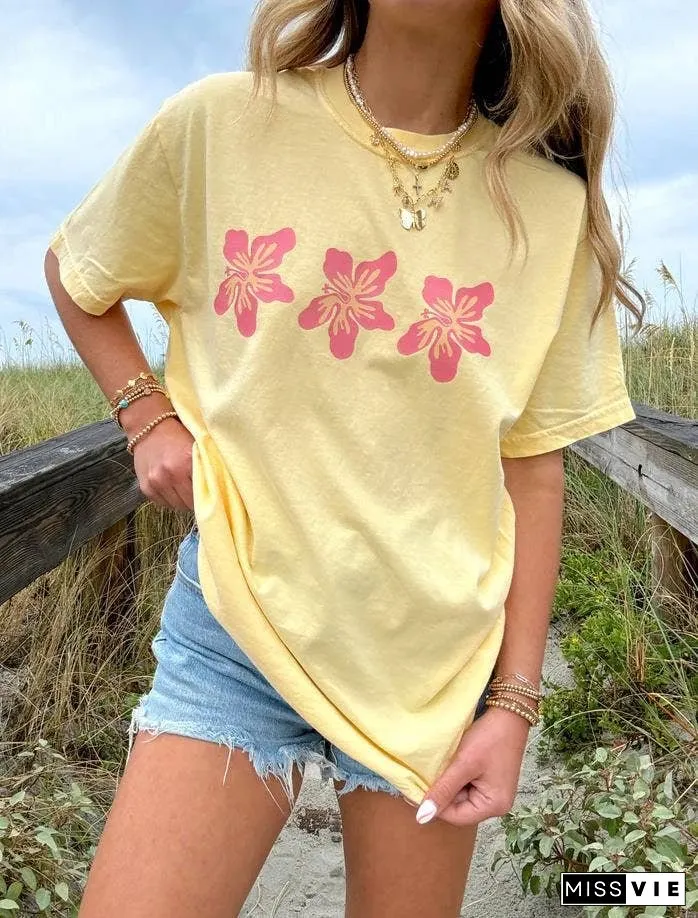 Bikini & Floral Graphic Tee