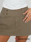 Giorja Studded Cargo Mini Skirt Khaki
