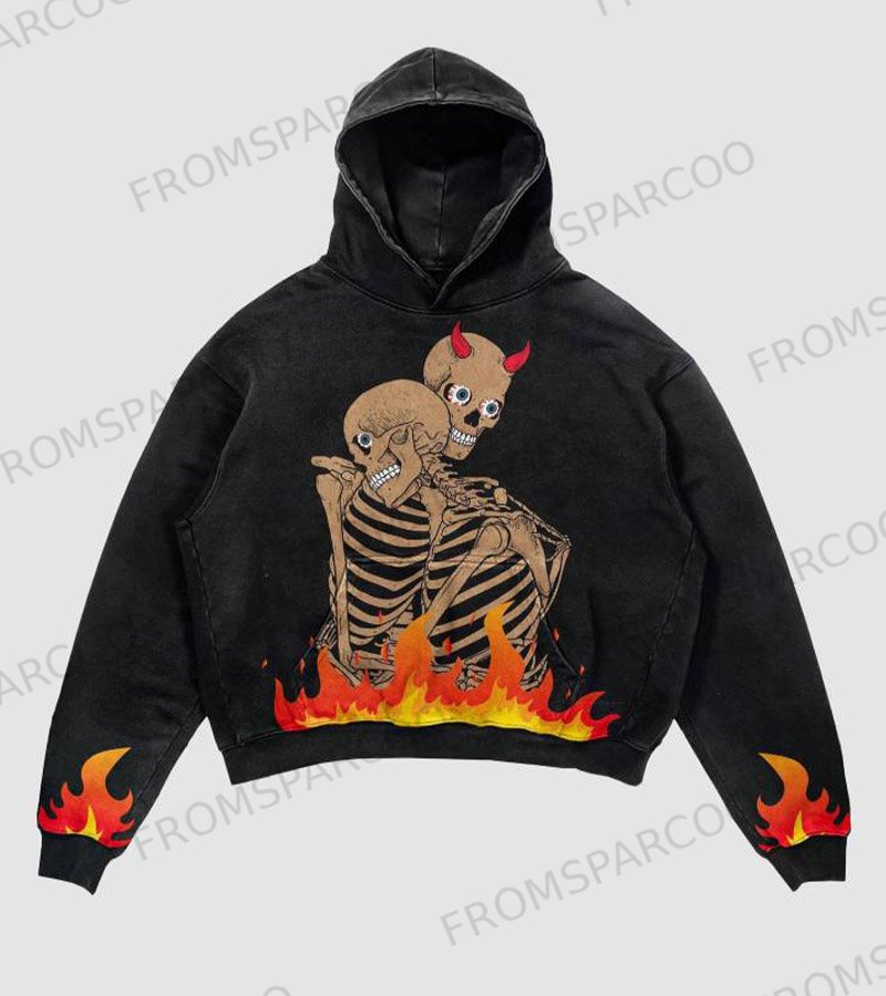 Couple in Hell Prints  Hoodie