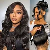 Brazilian Long Hair Black Body Wave Wig