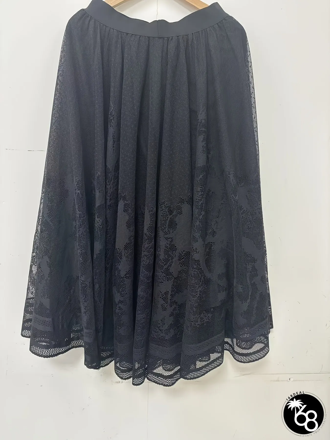 Women's Fashion Contrast Lace Midi Dress | 168DEAL