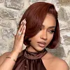 Soft Elegant Charm Auburn Brown Bob Glueless Wig