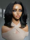 New Kinky Straight  Bob Wig Soft Layered Hair