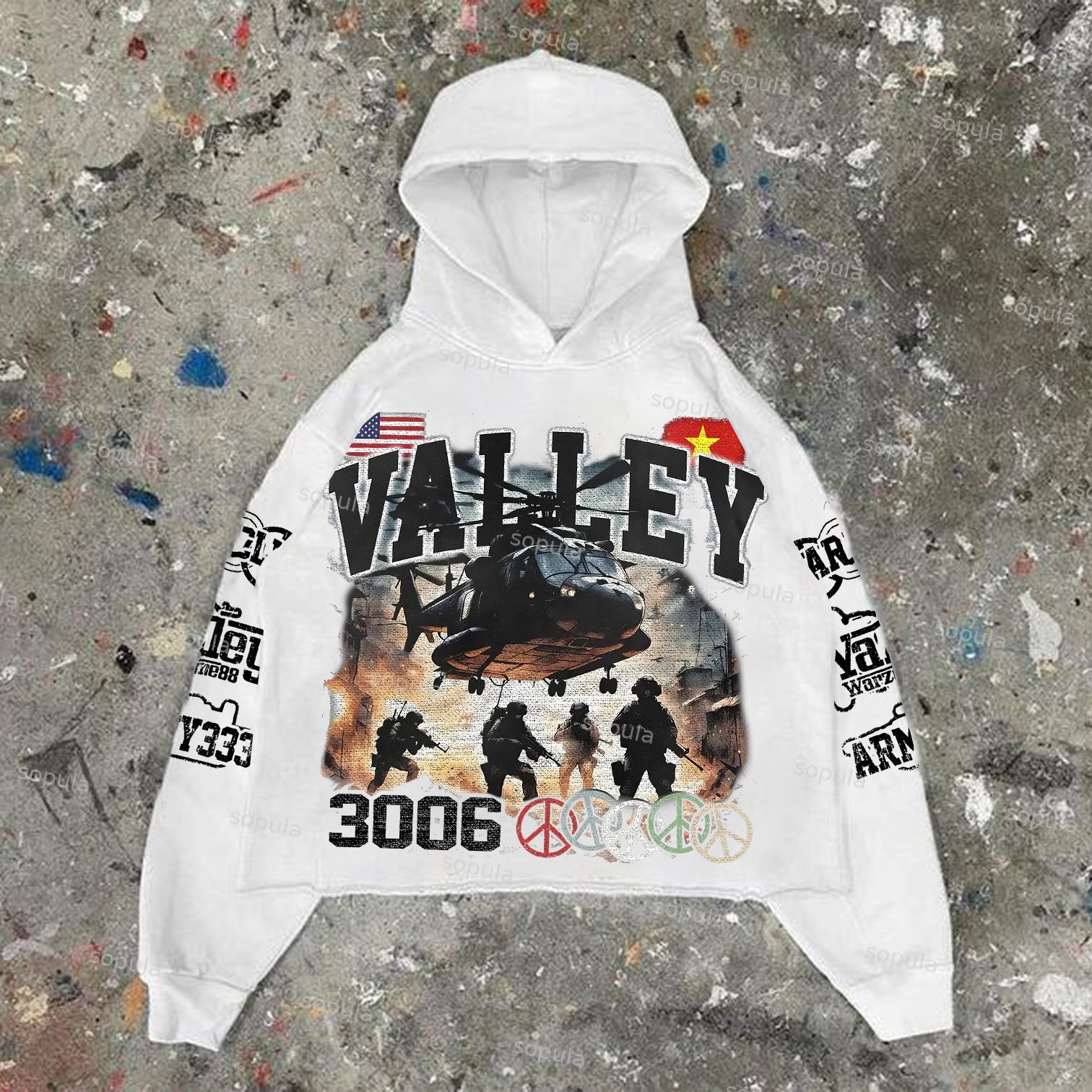 Sopula Unisex Men's Men's Warzone Graphics Pocket Hoodie