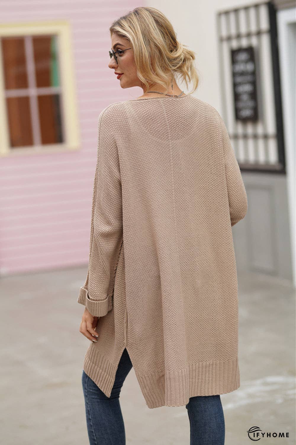 Open Front Long Sleeve Cardigan | IFYHOME