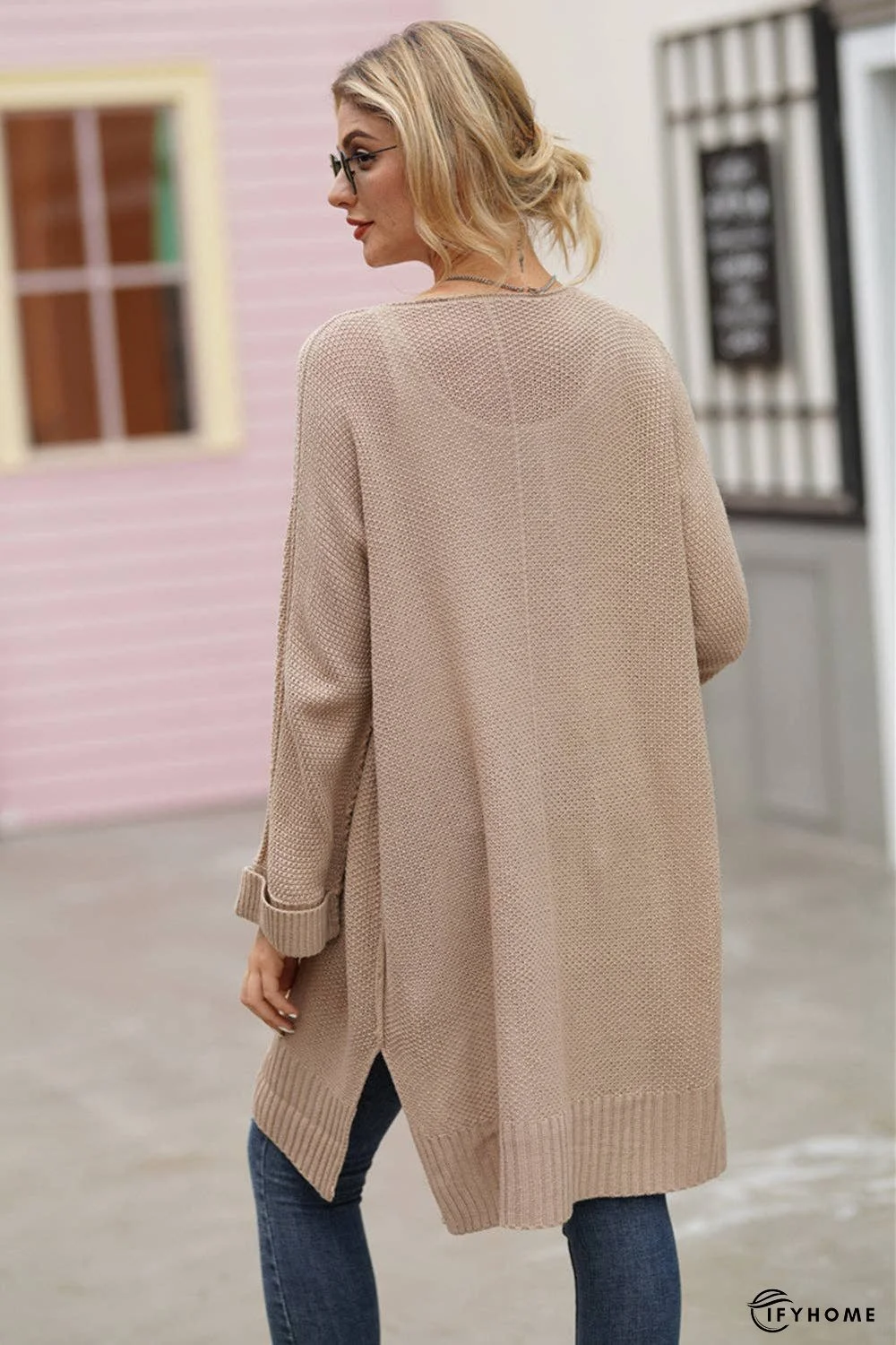 Open Front Long Sleeve Cardigan | IFYHOME