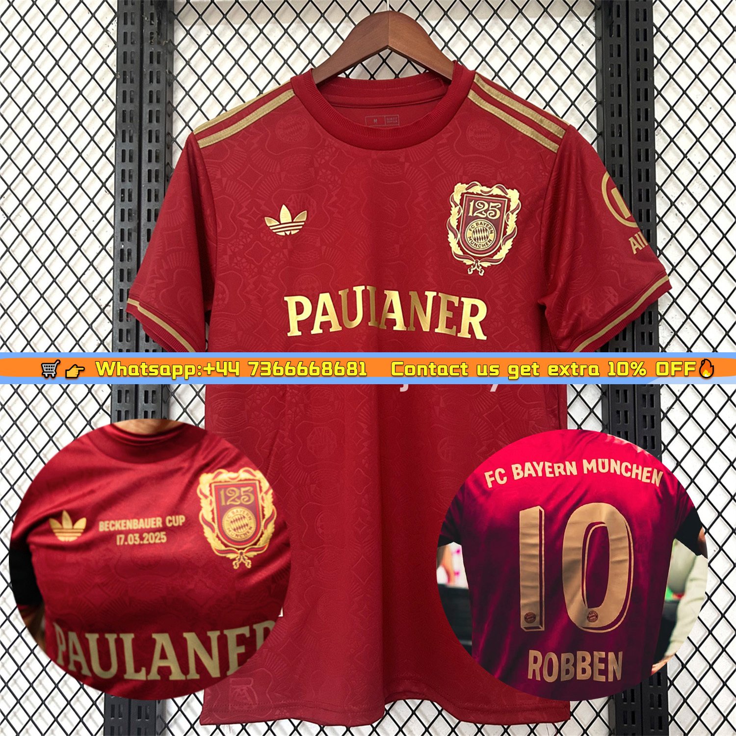 Bayern Munich 2025 125th Anniversary Beckenbauer Cup Jersey - Fans Version ( Optional Chest Tranfer )