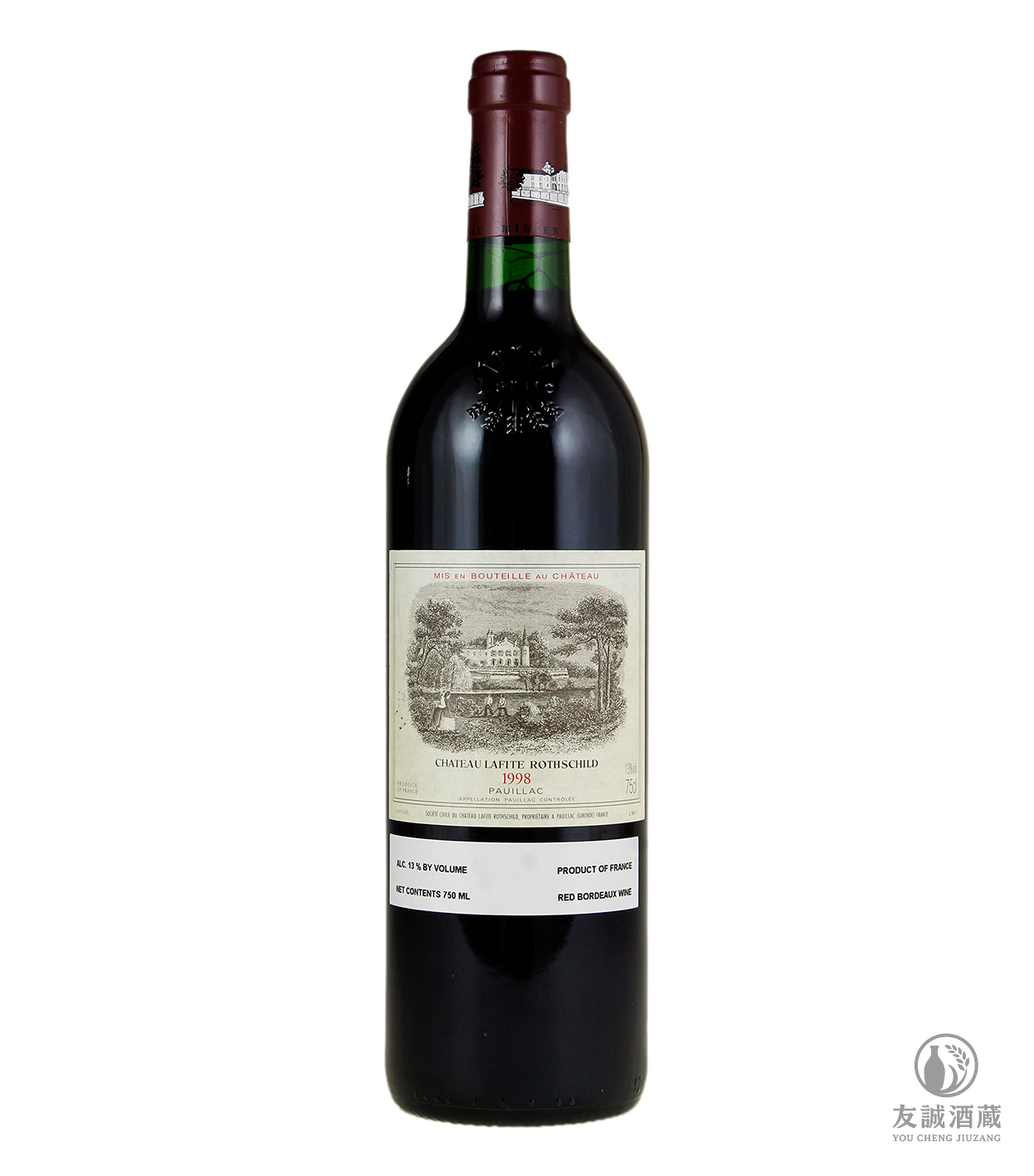 1998年拉菲紅酒 Chateau Lafite 友誠酒藏