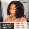 Black Gradient Brown Highlight Deep Curly Glueless Wig