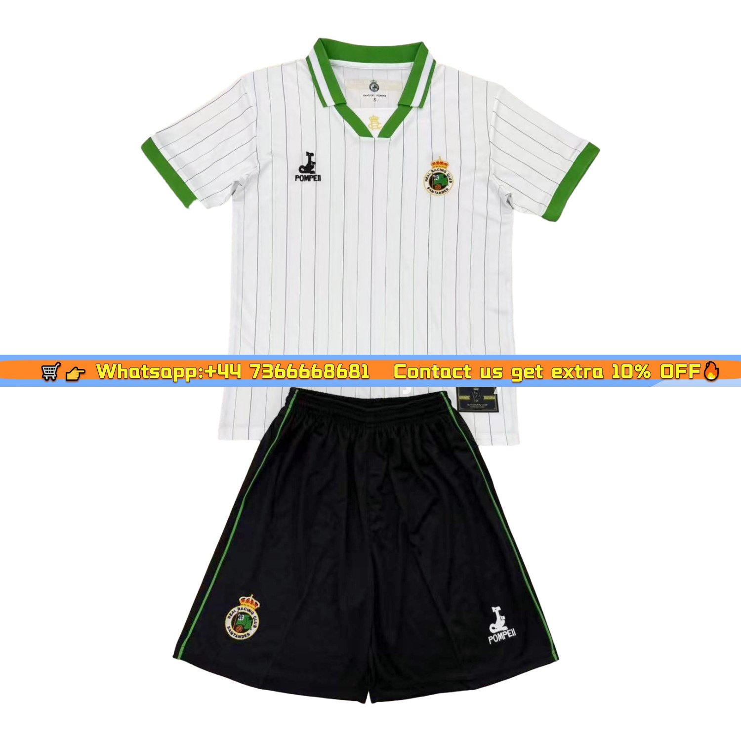 Racing de Santander 24-25 112th Anniversary Men's Adult Jersey Set - Fans Version