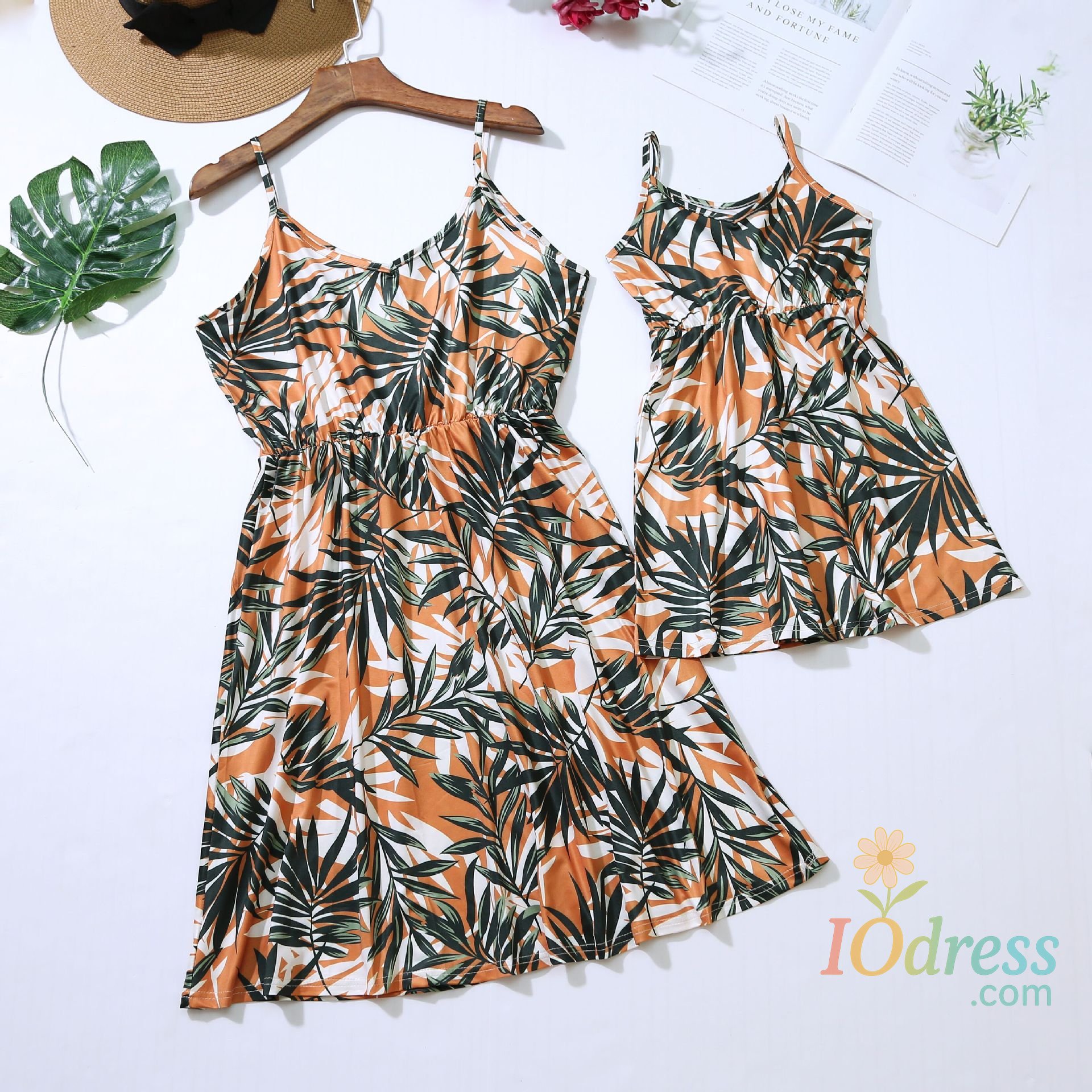 IO Dress Summer Long Dress Robe Femme Casual Family Matching Outfits Boho Children's Clothing Beach Mother Daughter Dress Vestidos IO Dress