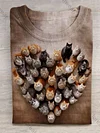 Funny Animal Party Print T-Shirt
