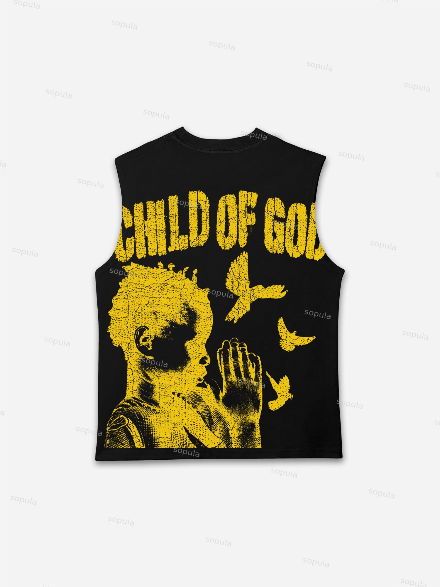 Child Of God Praying For Peace Print Tank Top