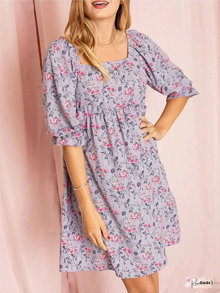 Boho Retro Tiered Tab Sleeve Beige Cream Tiered Ruffle Swing Dress Small To 3xl Plus