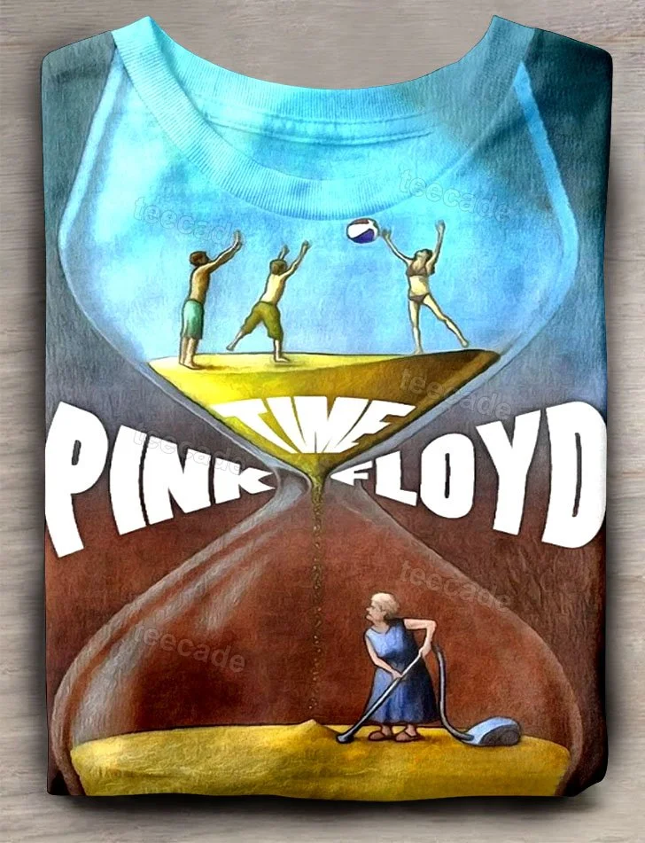 Teecade Teecade Pink Floyd Band Hourglass Art Print T-shirt