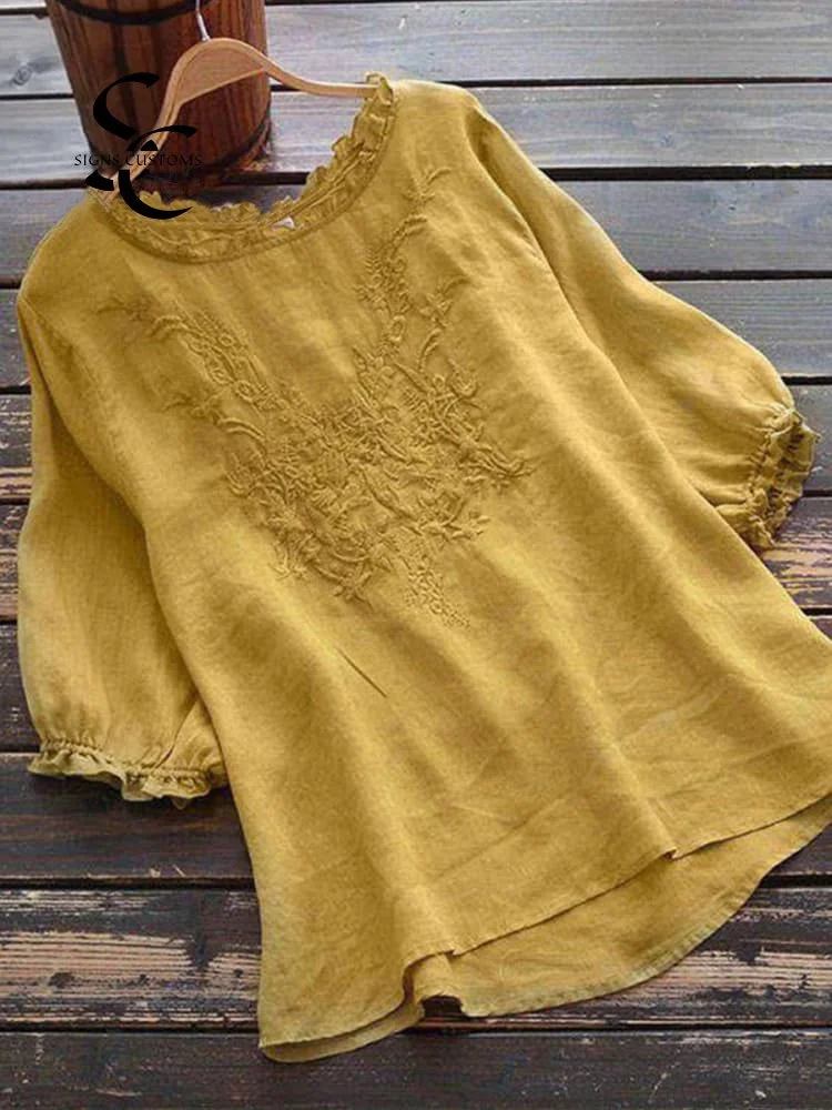 Women's  Embroidery Casual  Top