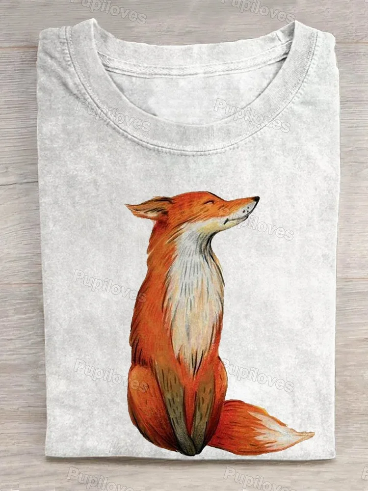 Pupiloves Pupiloves  Cute Little Fox T-shirt